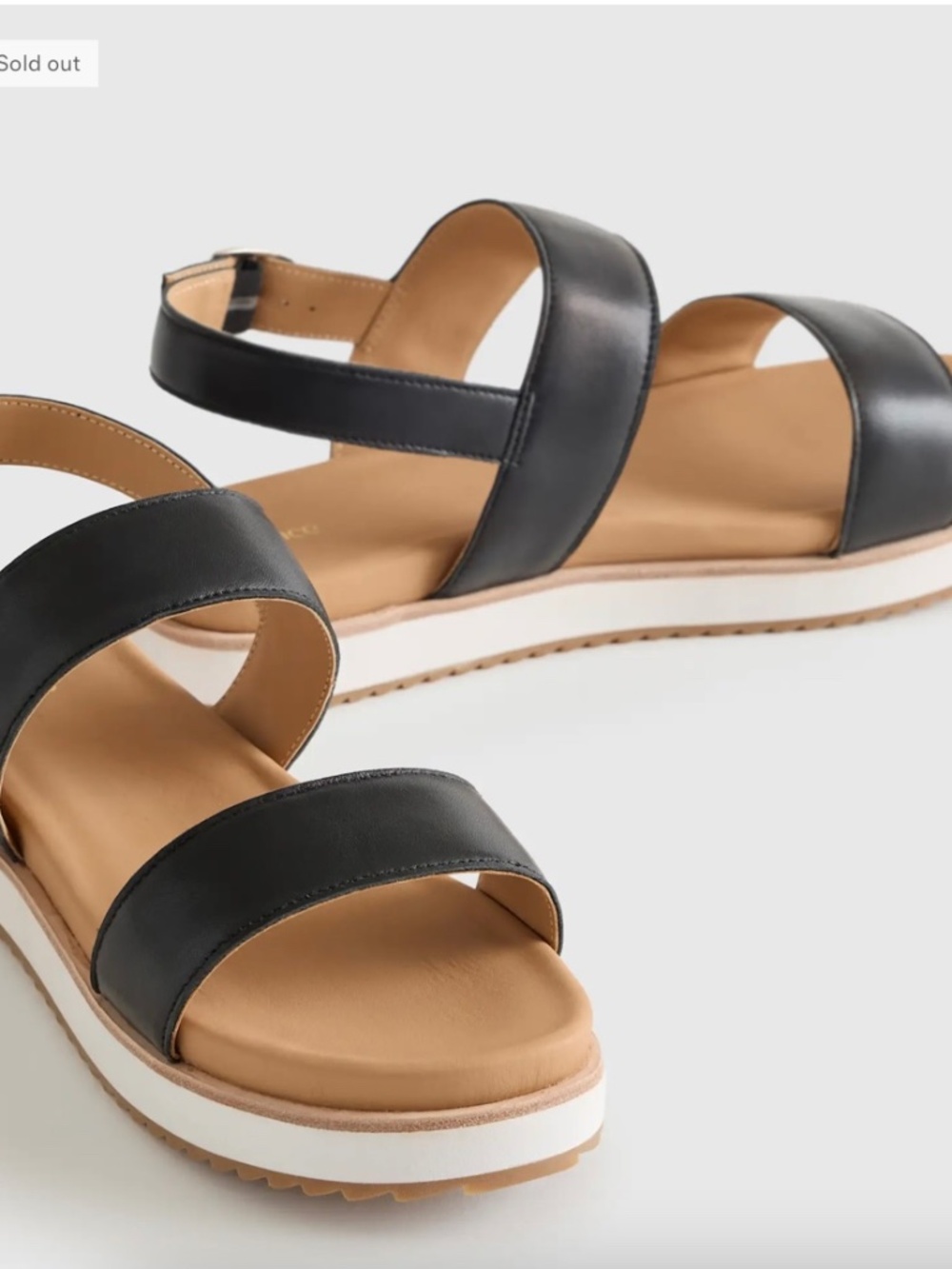 Quince Women's Italian Leather Platform Sandal, Sz 9, Like New